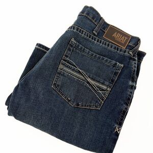 Ariat Jeans Mens Sz 40 x 32 M4 Relaxed Bootcut Thick Stitch Western